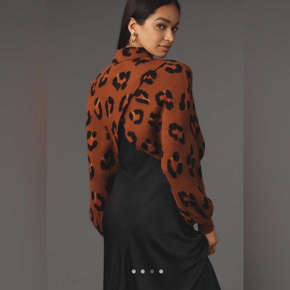 FARM Rio Brown Leopard Sweater - Picture 3 of 10